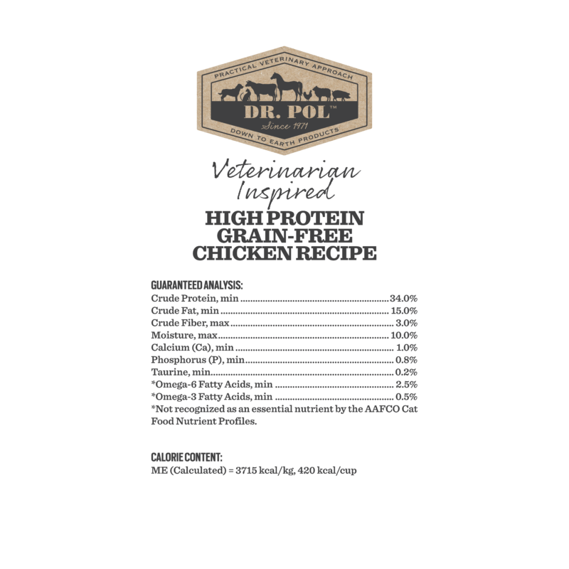 Dr. Pol High Protein GrainFree Chicken Recipe for Cats and Growing